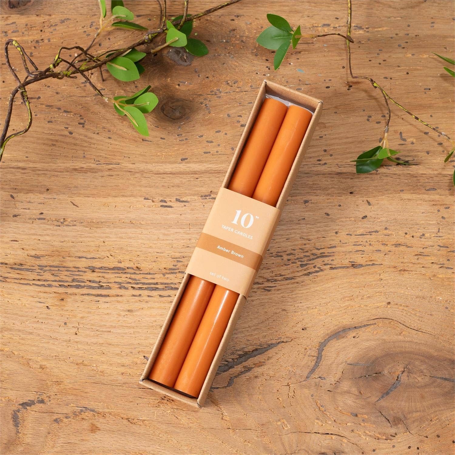 Audrey's Home & Gift - Wholesale Tapered Candle/Candlestick - Burnt Sienna Taper Candle 10 in. (Set of 2) (Pk/08 Sets)