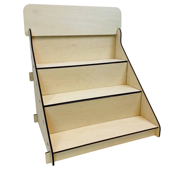 Torched Displays - Wholesale Retailer Display Stand/Case - 3 Step Riser Display Stand for Soaps, Candles and Tumblers