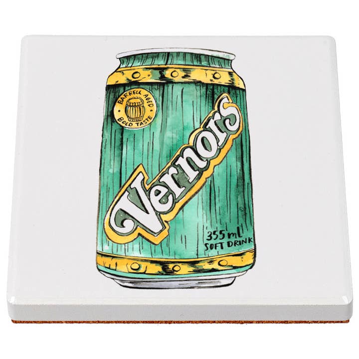 Vernor's Ceramic Coaster for wholesale by City Bird