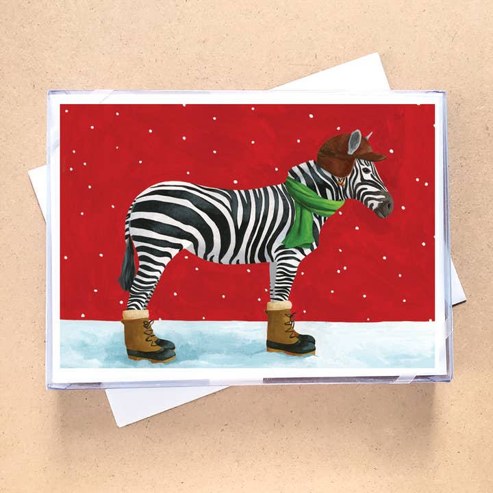 Tarjetas navideñas en caja Zebra para venta al por mayor de Allport Editions