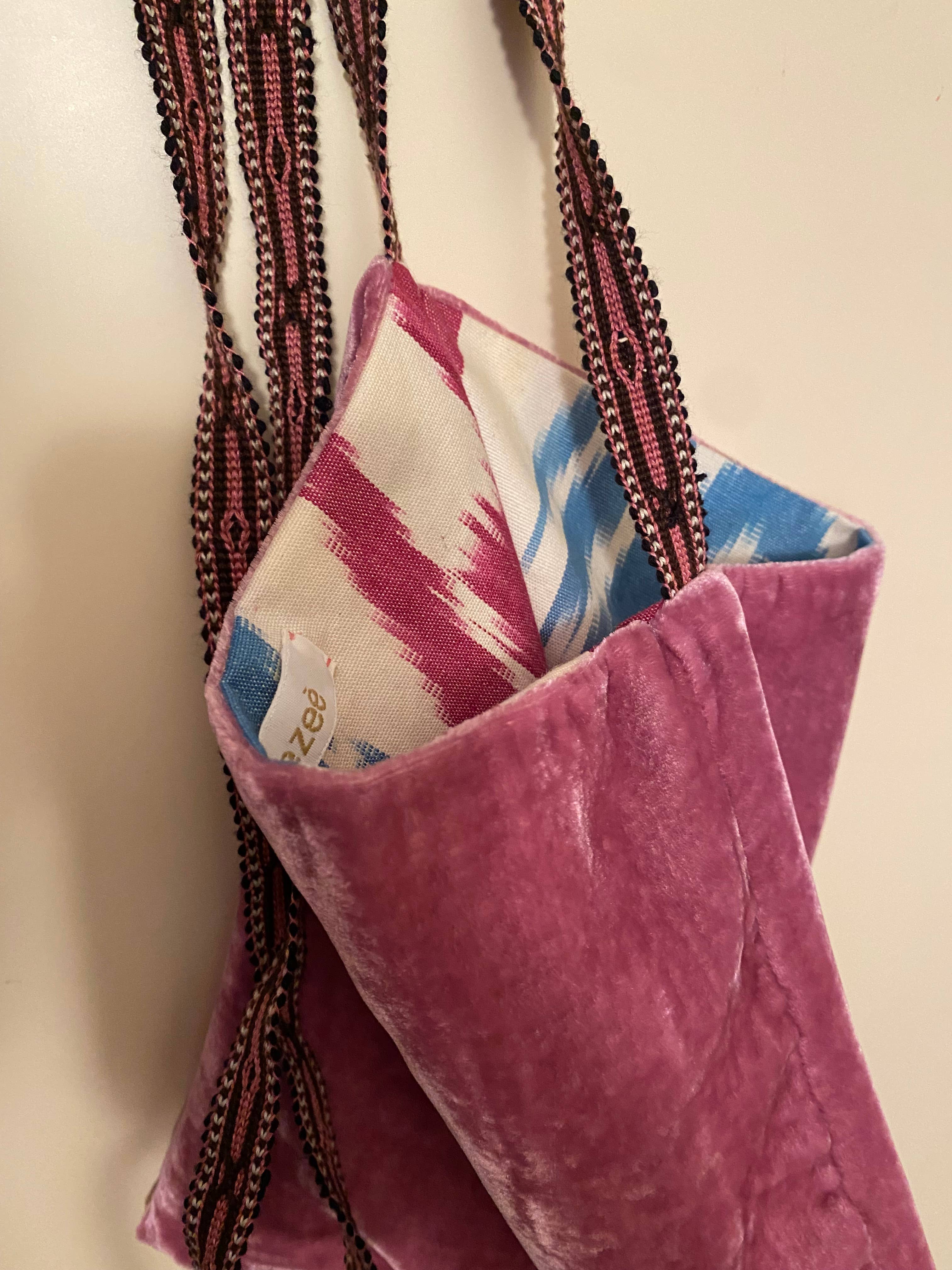 verschiedene Farben Mini-Shopper aus Samt, Handtaschen für den Großhandel auf Faire13