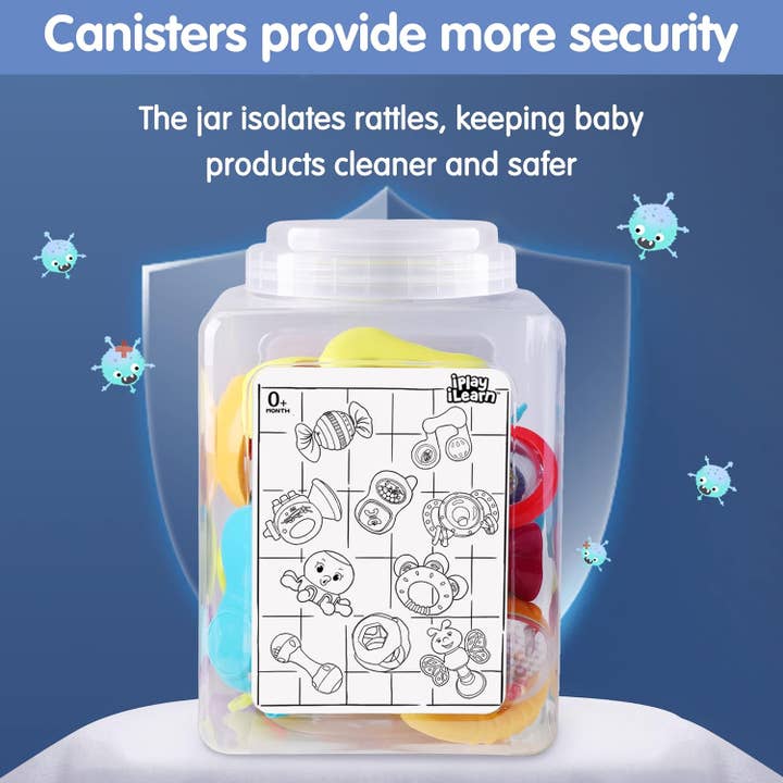 iPlay iLearn - Wholesale Handheld Rattle - Baby - Baby Rattle 10 Piece Toys - Early Education Infant Gift Set1