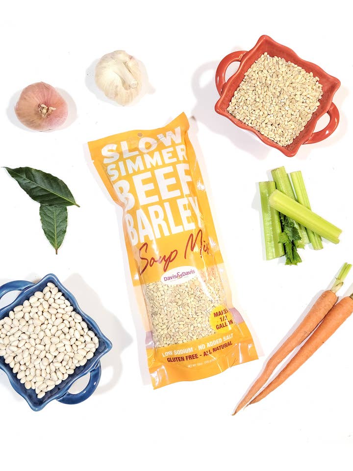 Slow Simmer Beef Barley Soup Mix - 12 oz for wholesale by Davis & Davis Gourmet Foods