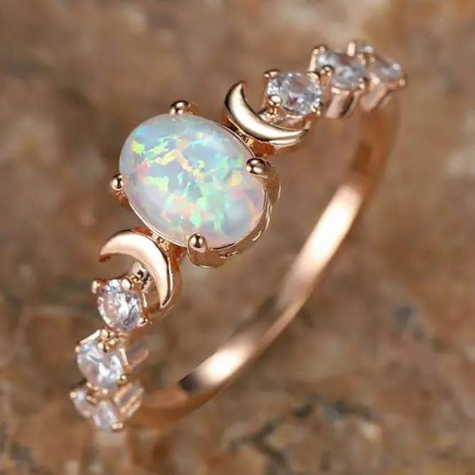 Ashlen - Wholesale Multi-Stone Ring - MOONSTONE OPAL RING0