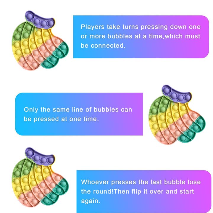 JSBlueRidge Toys - Wholesale Fidget Toy - Kids - Rainbow Banana Pop It Fidget Kids Toys5