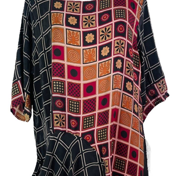 PRC6820 Avatar Pure Silk Self Pocket Tunic Dress for wholesale by sariKNOTsari