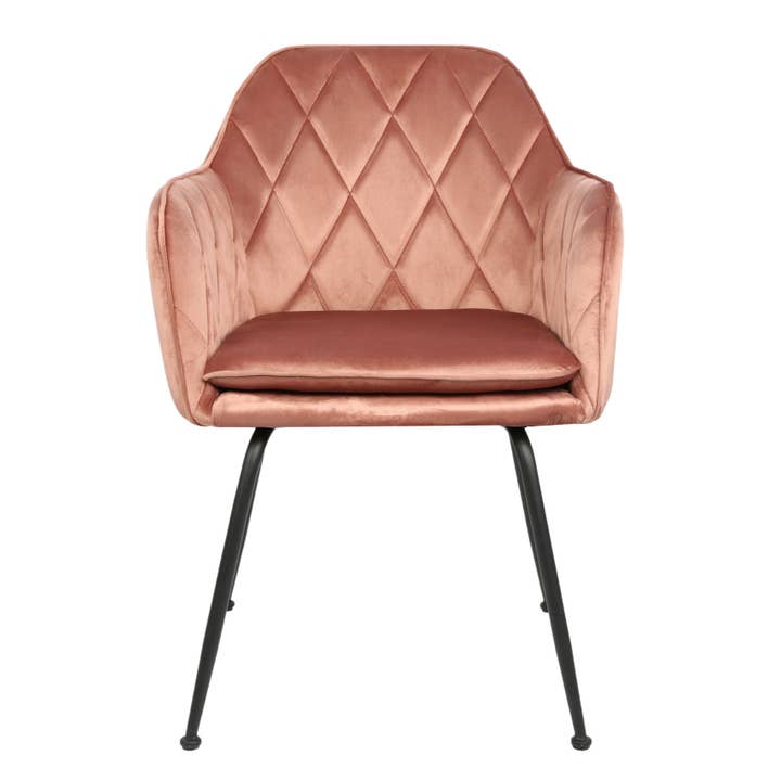 Fløjl Spisebordsstol Vintage Pink for engroshandel hos TONES Furniture