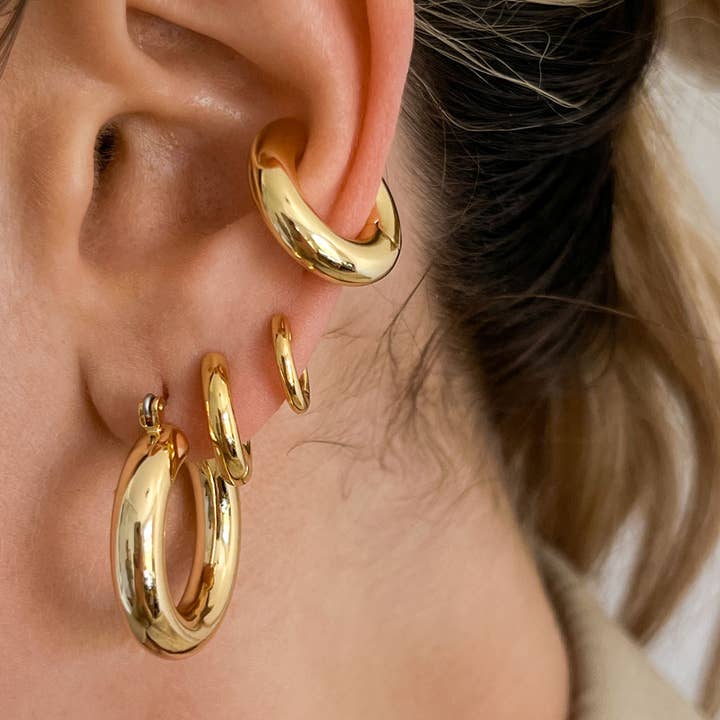 Luv AJ - Wholesale Huggie Earrings - Plain Amalfi Huggies- Gold