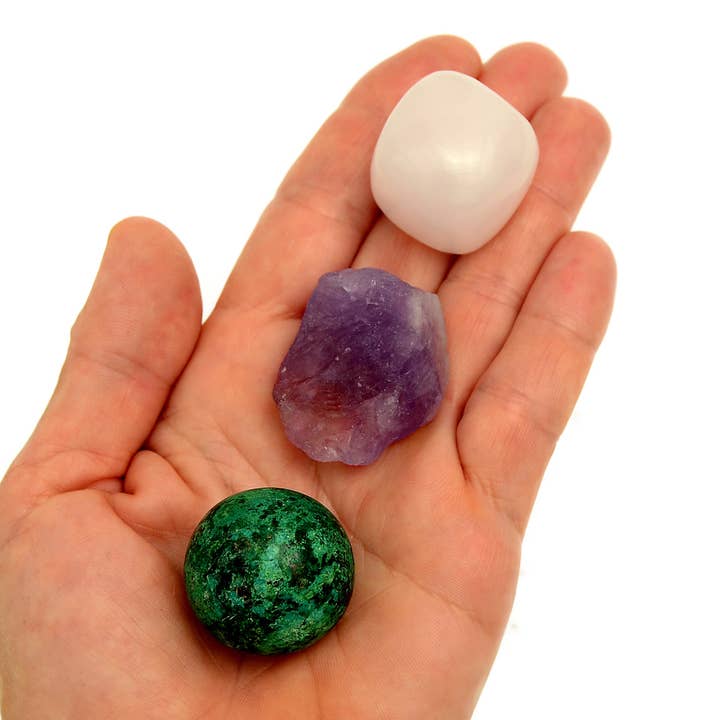 Kaia & Crystals – wholesale Andlig sten/kristall – Stödkit med kristaller för sorg och förlust0