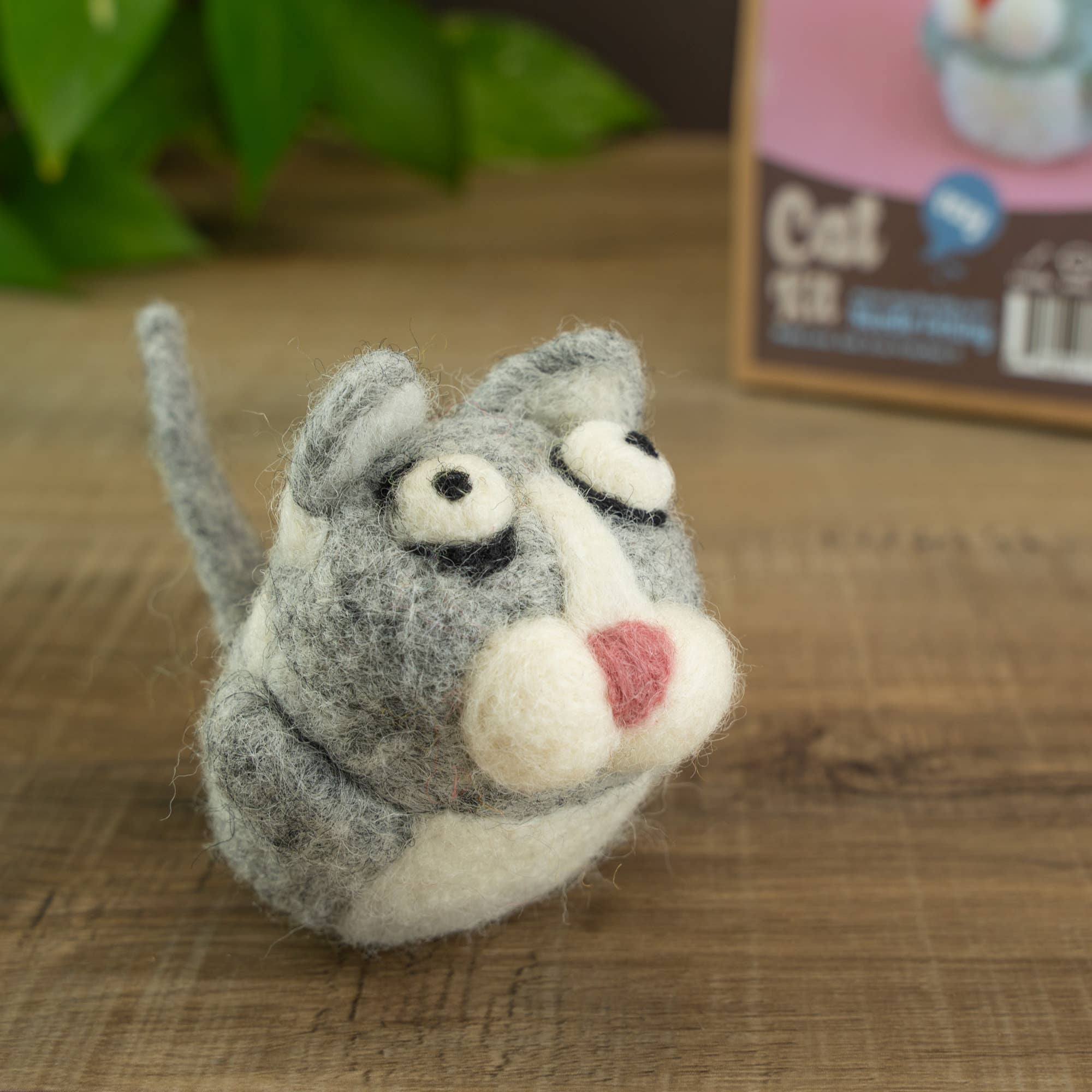Woolbuddy - Venta al por mayor Kit de manualidades - Kit de fieltro con aguja DIY - Gato2
