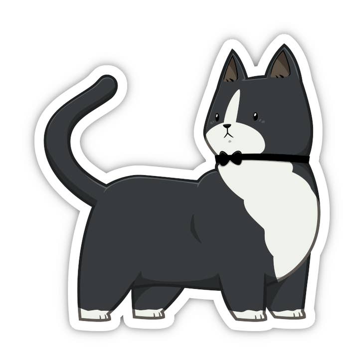 Tuxedo Cat Sticker | Cute Cat For Cat Cafe for wholesale by Vancity Stickers