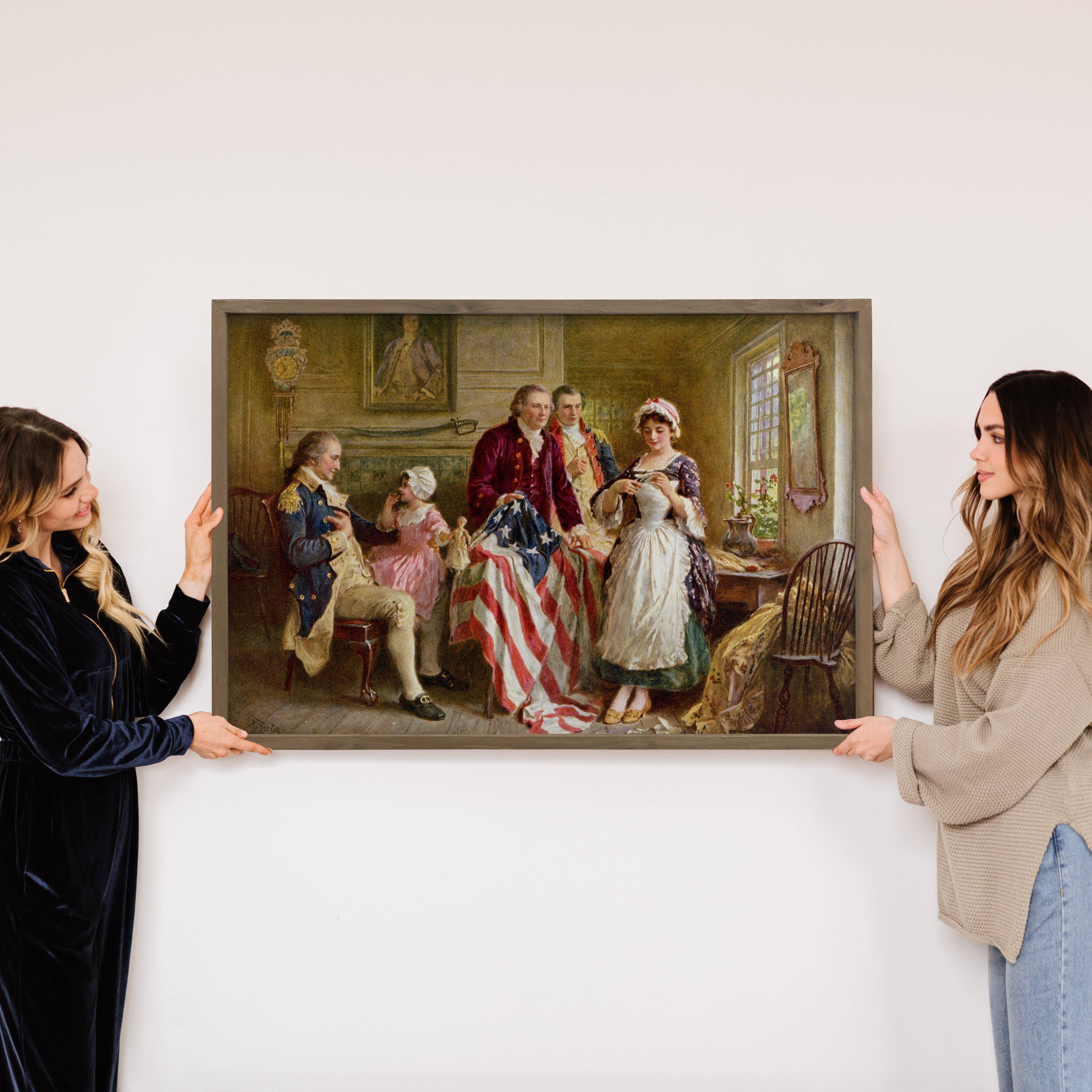 Hangout Home - Wholesale Art Print - Betsy Ross American Flag Painting - Patriotic Painting Decor1