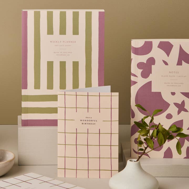 Ink & Bloom - Wholesale Notebook - Layflat Notebook in Purple Papercuts7