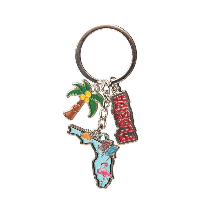 Beachcombers - Wholesale Keychain - Unisex - Florida State Souvenir Charm Keychain