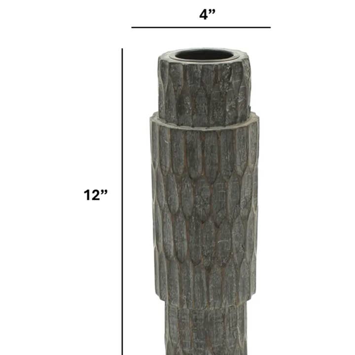 ExpoBazaar – Suporte de vela por atacado – Suporte para Velas | Elegante Castiçal de Madeira | 4x12"3