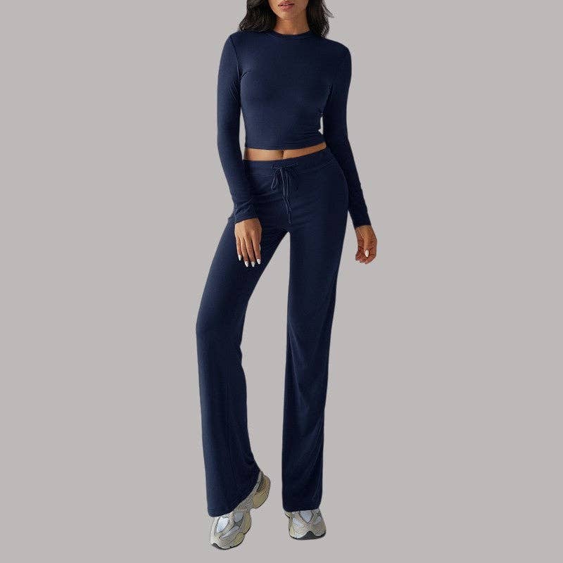 kycozy – wholesale Lounge set – Women's – Long Sleeve T-Shirt Straight Leg Pants Set7