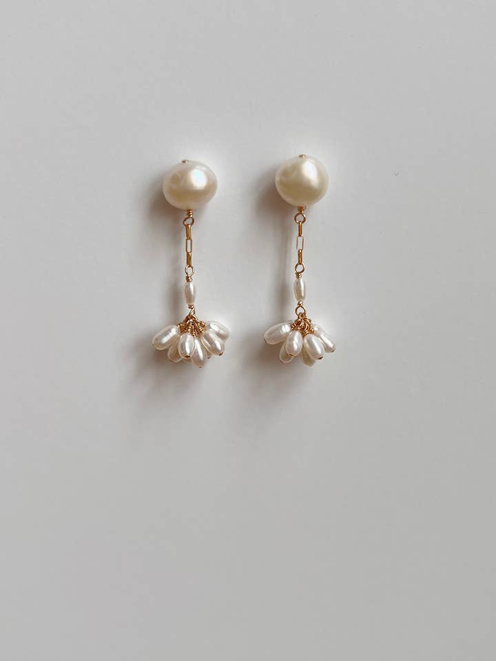 Fleurette Dangle Earrings for wholesale by Christine Elizabeth Jewelry