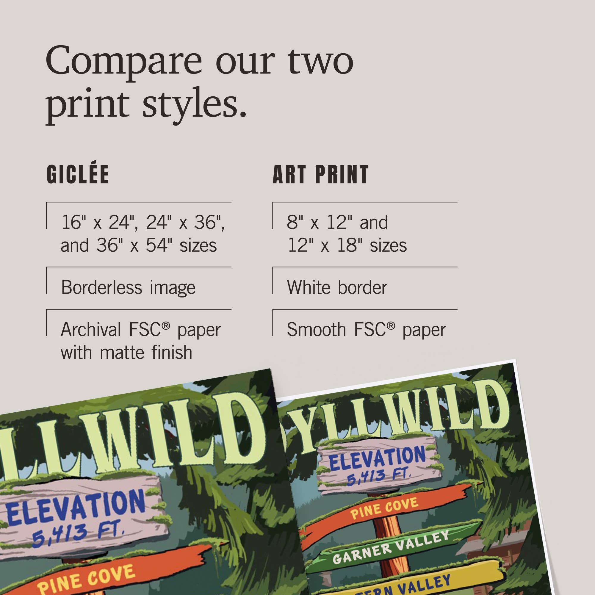 Lantern Press - Wholesale Art Print - GICLEE PRINT Idyllwild, California, Destinations7