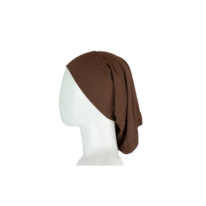 Bella Hijabs – wholesale Hijab - Dam – Jersey under halsduk Tube Cap - Choklad Brun