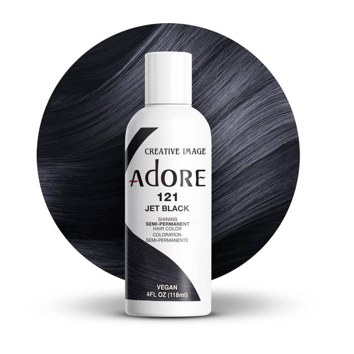 Adore Semi Permanent Hair Color,Jet Black,121 for wholesale by KT Supply