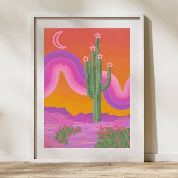 Pink Desert Print for wholesale by Julie Annette Studios