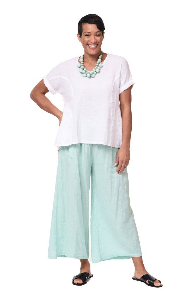 Tulip Clothing – T-shirt – Mulher por atacado – VCG655 Top de Destino em Branco*5