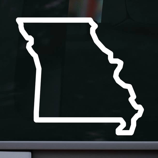 Missouri Outline Car and Laptop Decal for wholesale by AO Designs LLC