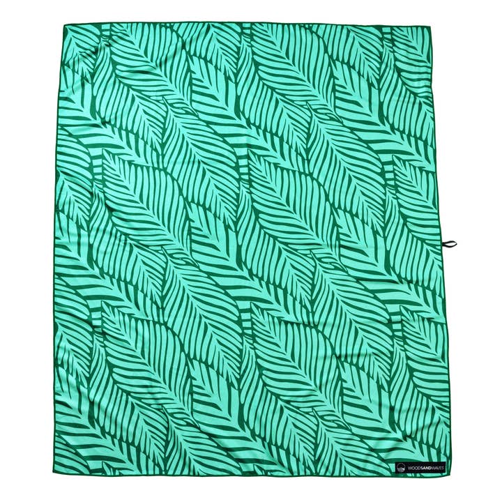 Green Garden - Beach Blanket XXL - 180cm x 160cm - lightweight, compact & sand-repellent for wholesale by WOODSANDWAVES