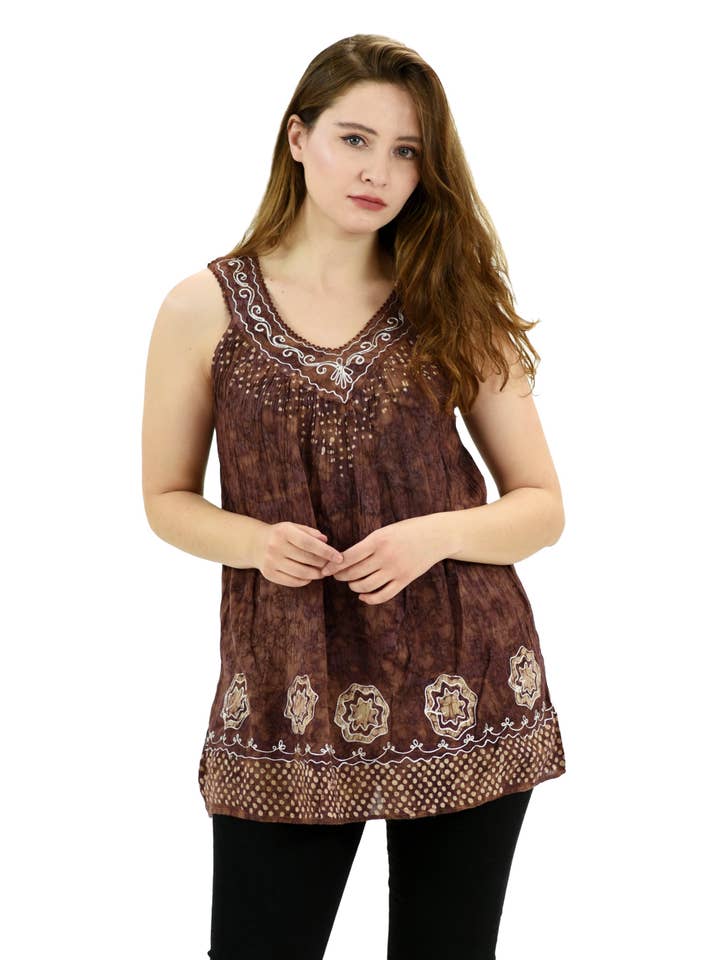 Advance Apparels - Wholesale Tunic – Women’s - Closeout Tie Dye Blouse1