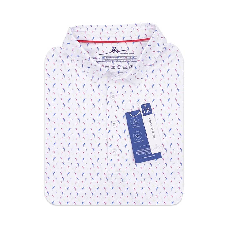 Limited Edition 'Colombian Olympic Day 4' Four Button Golf Shirt *Pre-Order for wholesale by Boston Scott Golf Apparel