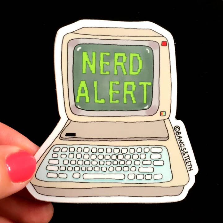 Nerd Alert Vinyl Stickers - vinyl sticker - laptop sticker for wholesale by Bangs & Teeth