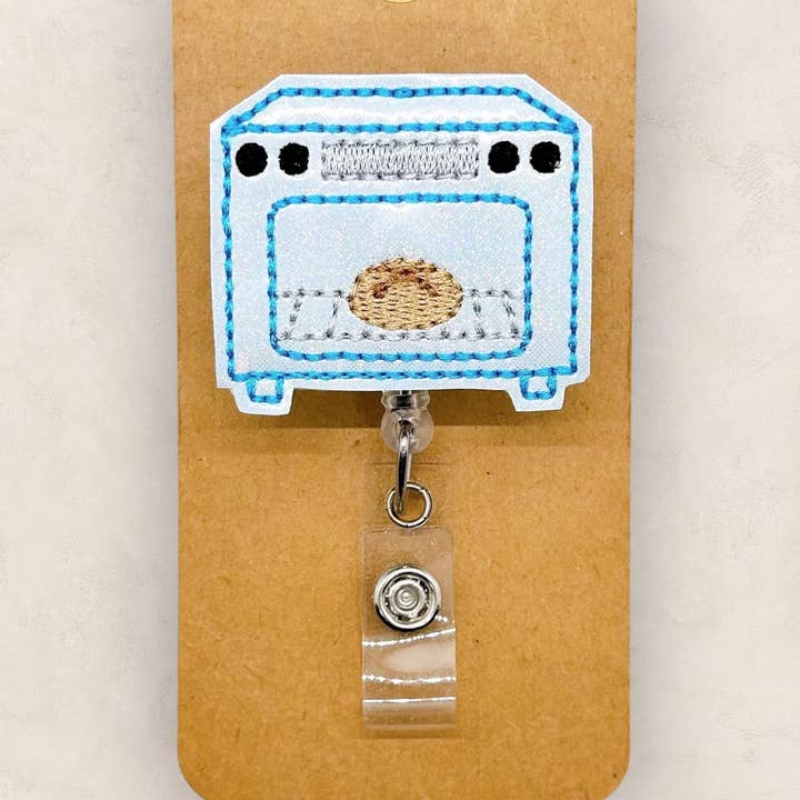 Porte-badge "Bun in the Oven" // Bleu pour la vente par The SmallTownSunshine Company