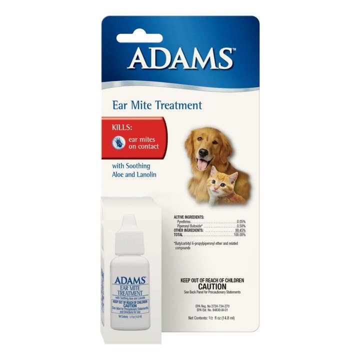 Petdropshipper - Wholesale Pet Cleaning Supplies - Adams Ear Mite Treatment Clear 1ea/0.5 fl oz