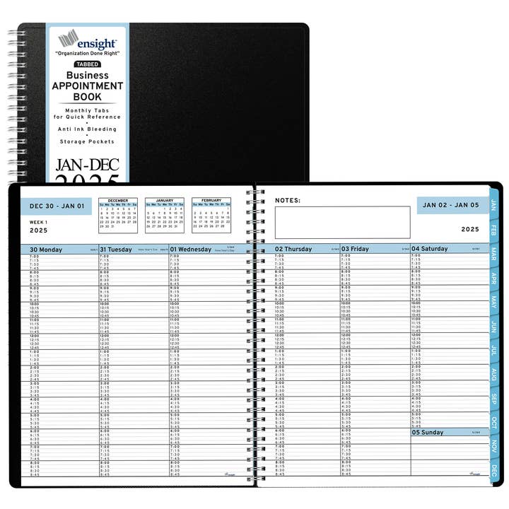 Ensight – wholesale Planner – Weekly Appointment Book for Jan-Dec 2025 Monthly Planner