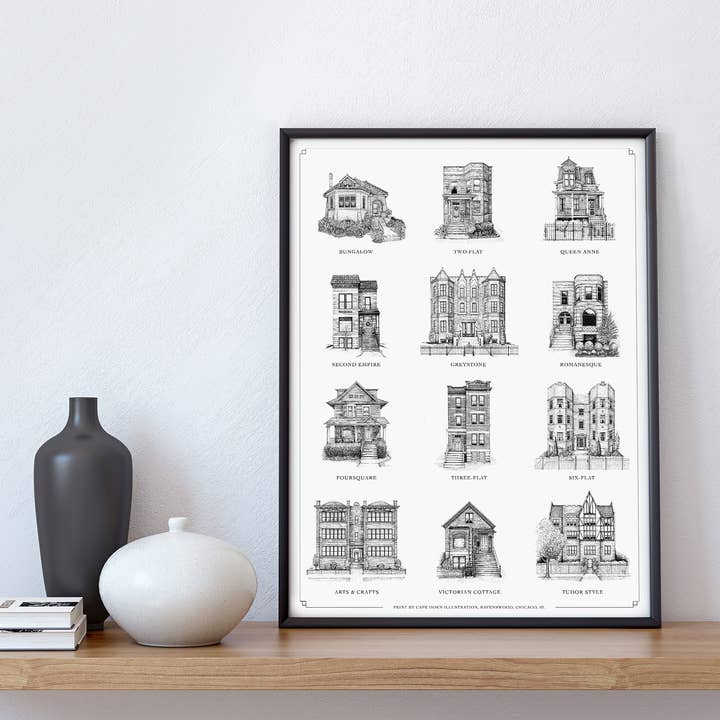 Wonder City Studio - Wholesale Art Print - A Guide To Chicago Home Styles4