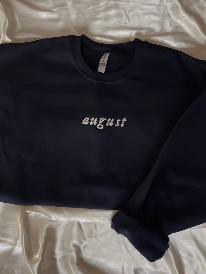 August Embroidered Sweatshirt for wholesale by Molly Louise Shop
