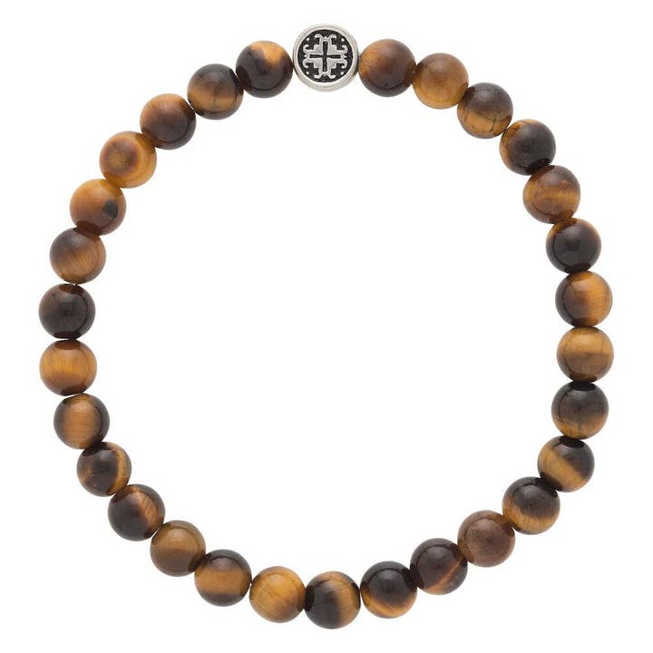 PULSERA ELÁSTICA COURAGE: Tiger's Eye para mujer para venta al por mayor de Mala and Mantra