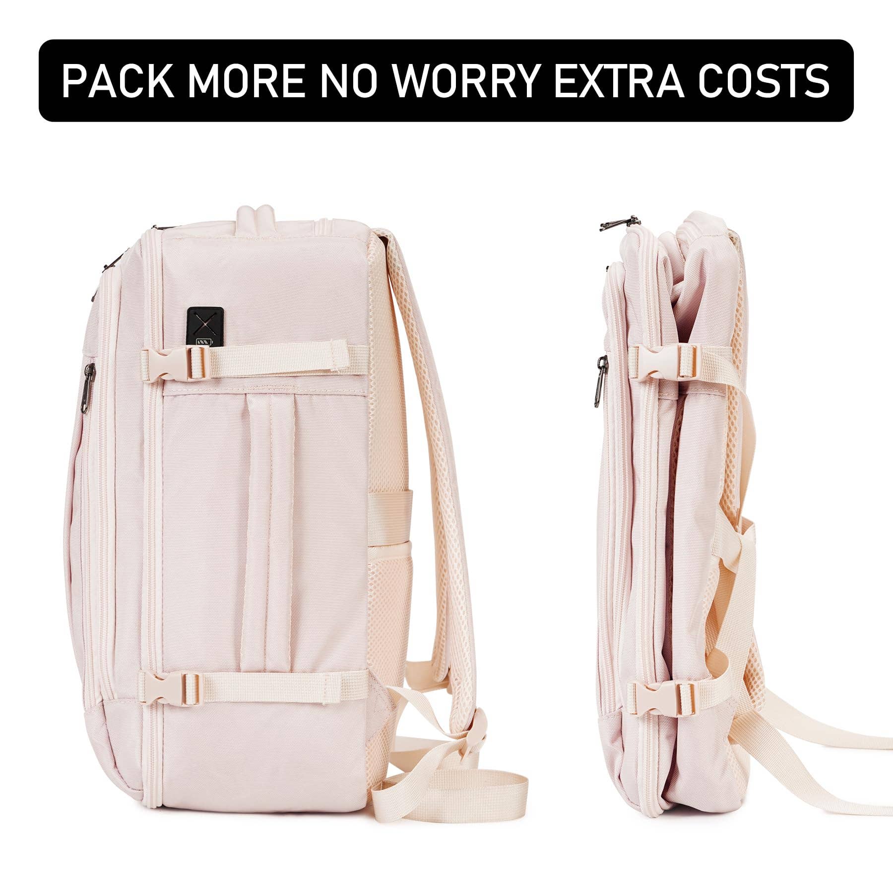 wandf - Wholesale Backpack - Unisex - 20L Underseat 13 Pockets Carry on Travel Bag with USB Port3