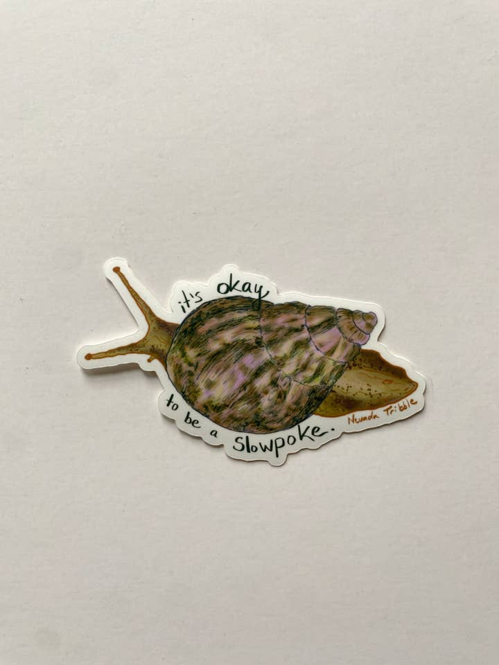 Slowpoke Snail Sticker for wholesale by Nevada Tribble Art