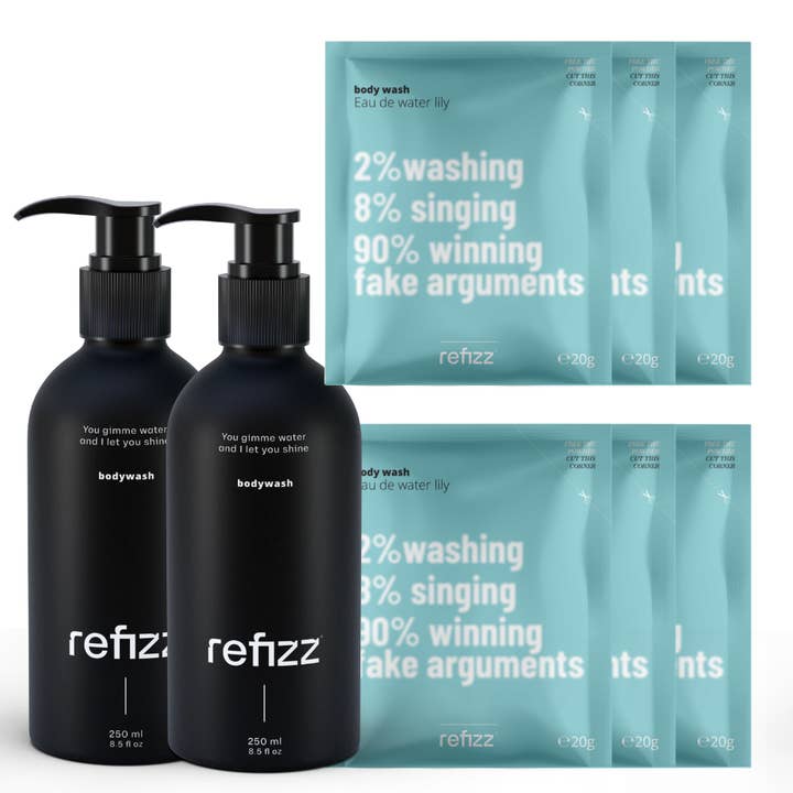 Refizz - Wholesale Body Wash/Shower Gel - BODY WASH FAMILY PACK WATER LILY
