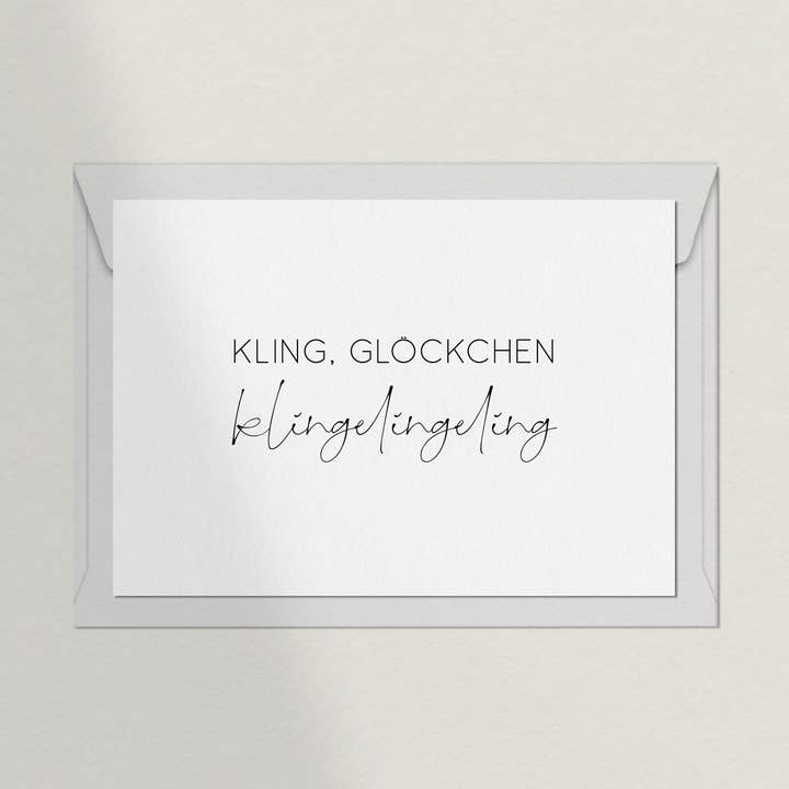 Cartolina postale Kling Glöckchen Klingelinge Ling per la vendita all'ingrosso da parte di Debblschebbl Design Studio