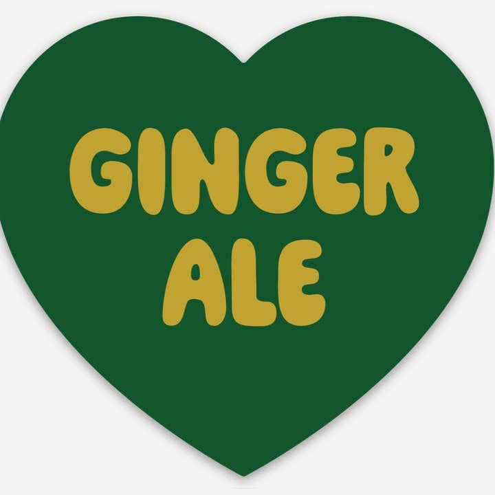 Autocollant cœur Ginger Ale // cadeaux de chef cuisinier gourmet pour la vente par The Silver Spider