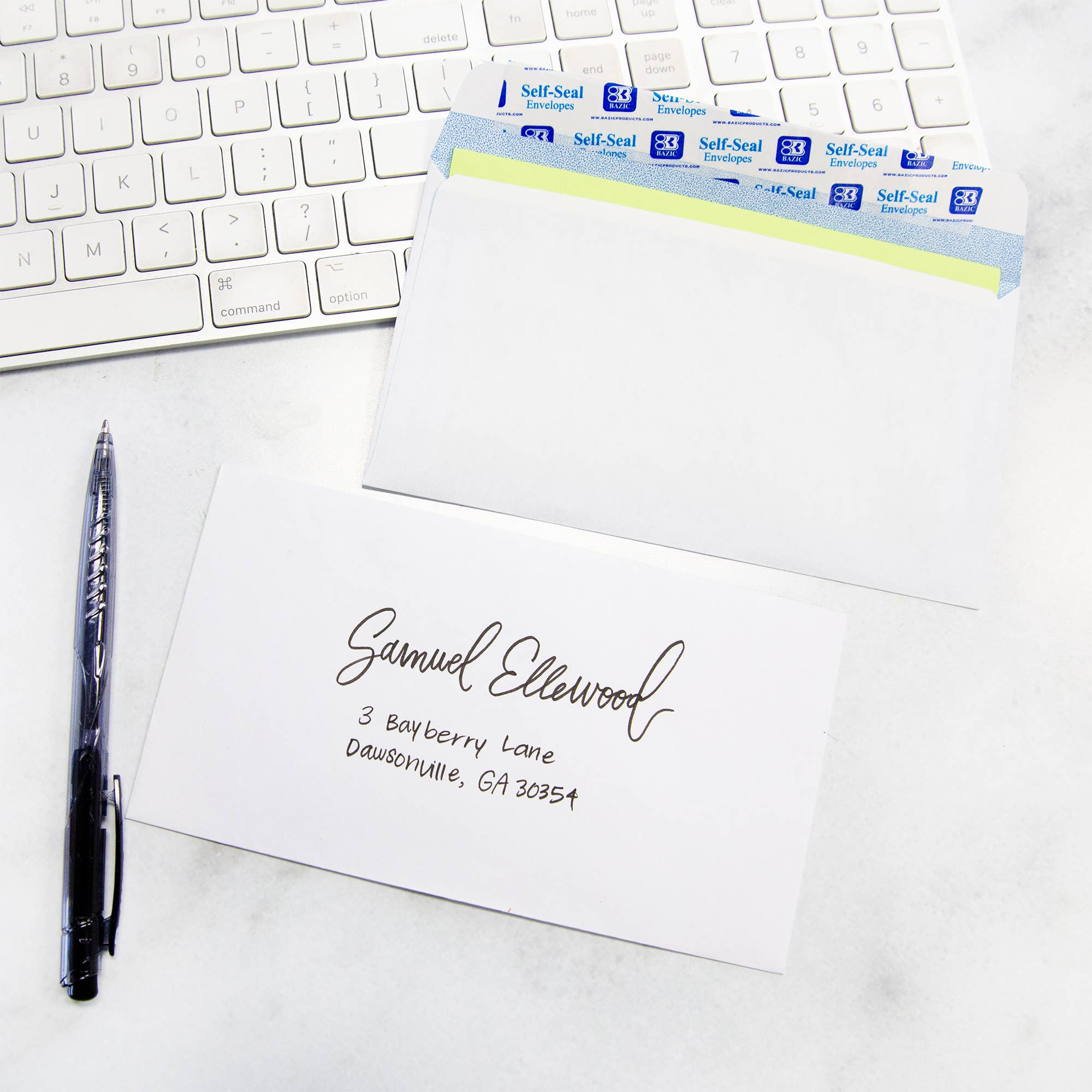 BAZIC Products - Wholesale Envelopes - #6 3/4 Self-Seal Security Envelope (80/Pack)5