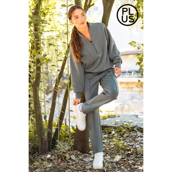 Rae Mode - Wholesale Broek - Dames - PLUS SIZE MODAL SCUBA PINTUCK BROEK4