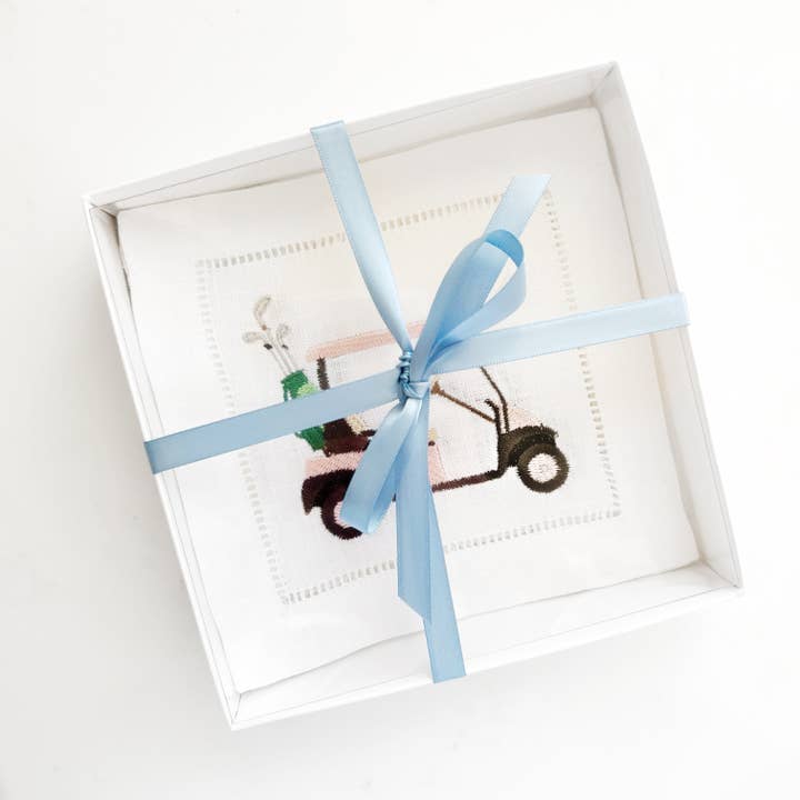 Blythe Embroidery Co. - Wholesale Dinner & Cloth Napkin - Golf Cart Cocktail Napkins