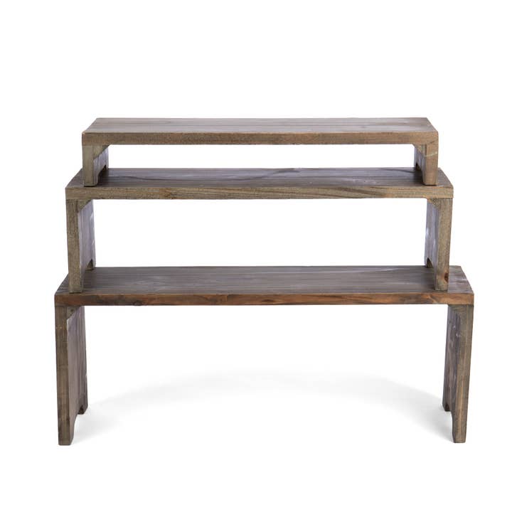 Willow Group - Wholesale Retailer Display Stand/Case - S/3 RECT WOOD DISPLAY RISERS