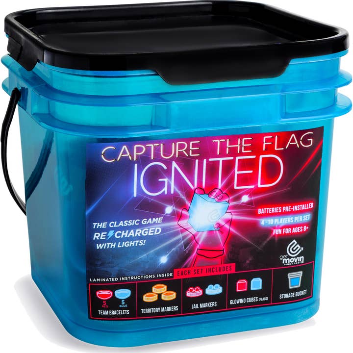 Capture The Flag Ignited Kit with Glow-in-The-Dark LED Game! for wholesale by GetMovin' Sports