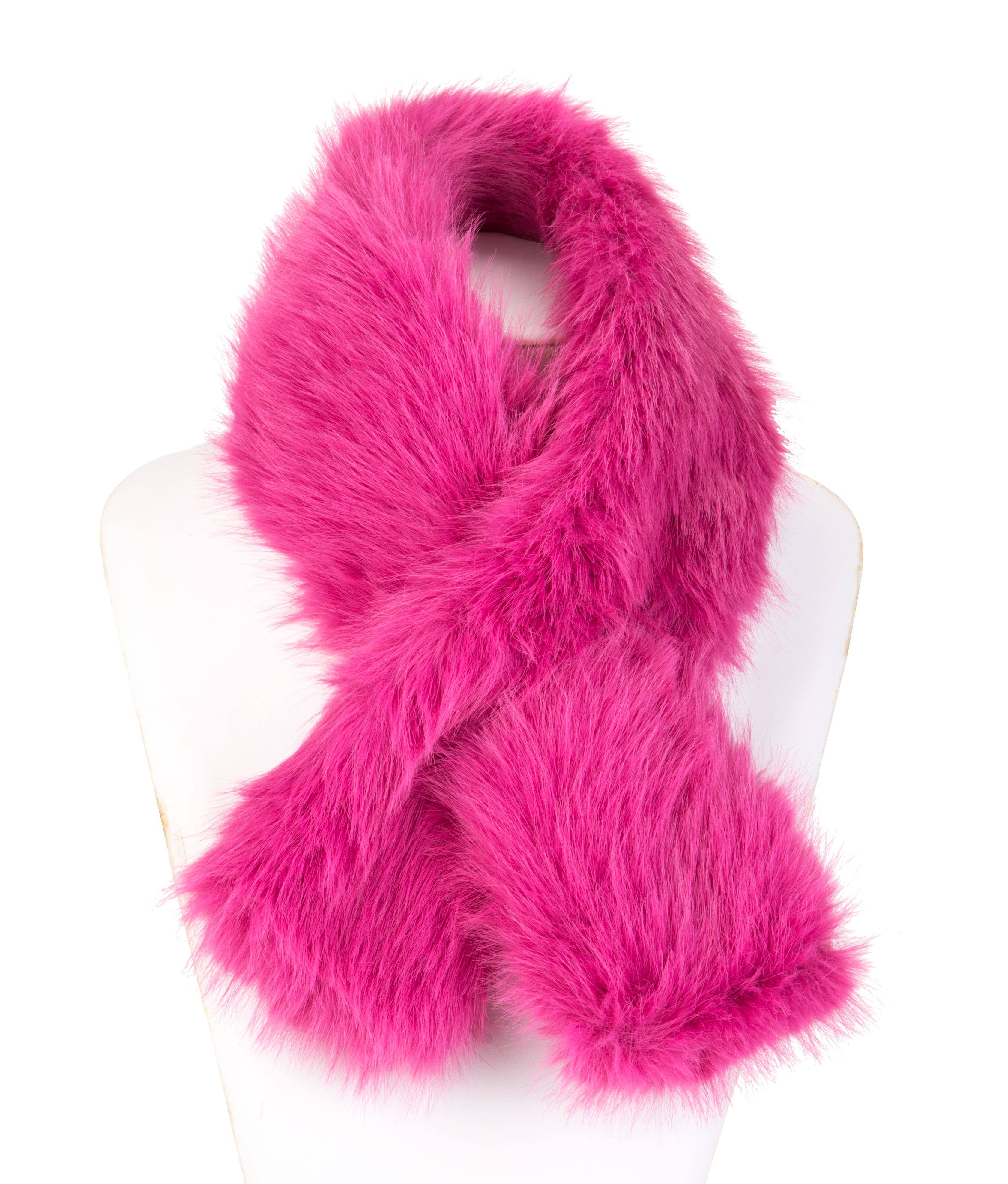 Kaleidoscope Accessories - Vente Écharpe – femme - Écharpe à col rond en fausse fourrure de renard, 6 assorties1