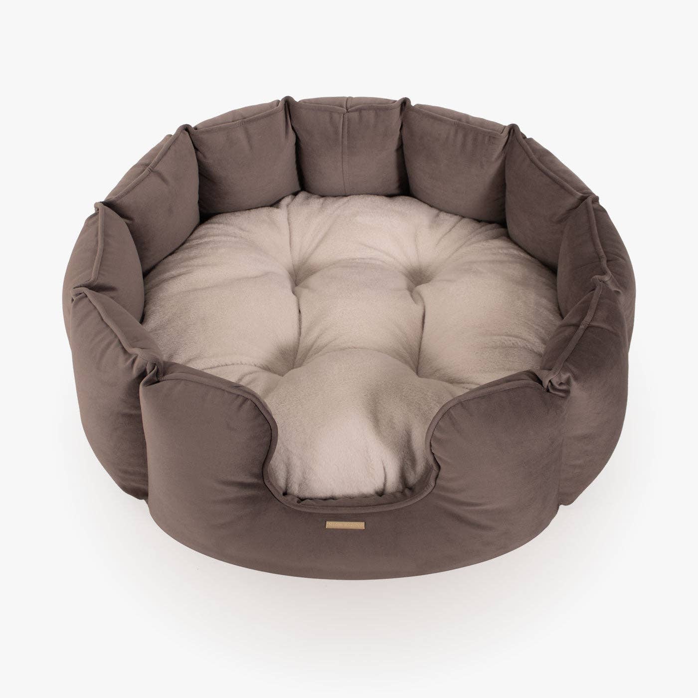 High Wall Bed For Dogs in Silt Velvet for wholesale on Faire5