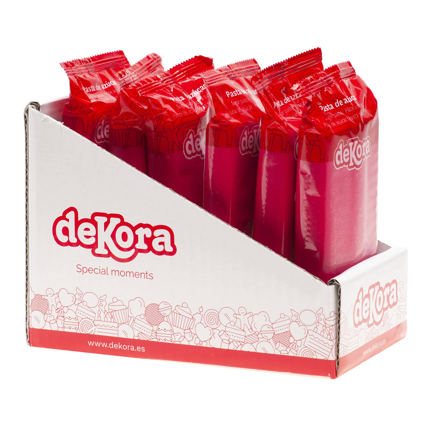 dekora - Vendita all'ingrosso Kit decorazione torte - FONDENTE FUCSIA SENZA GLUTINE 250G6